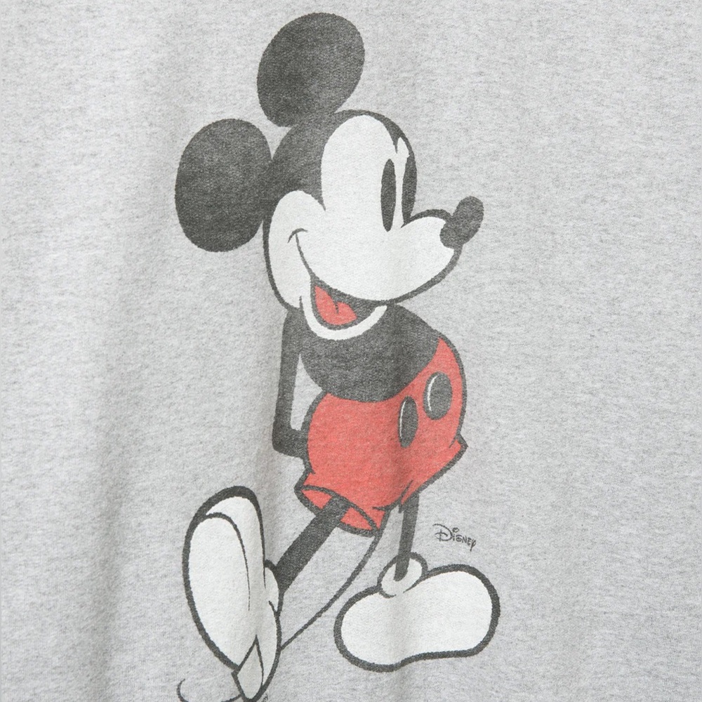 Junk Food Clothing x Disney Mickey Flea Market Fleece Heather Grey Sweatshirt—XL - Picture 5 of 10
